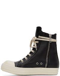 Rick Owens Black Ed Leather Sneakers