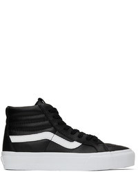 Vans Black Leather Sk8 Hi Reissue Vlt Lx Sneakers