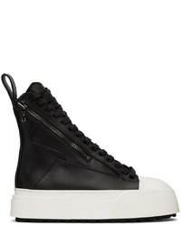 Julius Black Leather Sneakers