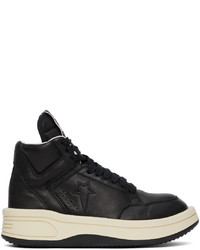 Rick Owens DRKSHDW Black Off White Converse Edition Turbowpn High Top Sneakers