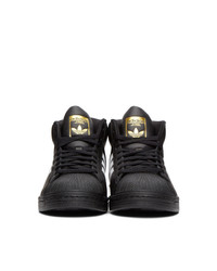 adidas Originals Black Pro Model High Top Sneakers