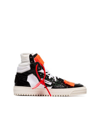 Off-White Black White And Orange Off Court 30 Leather Sneakers
