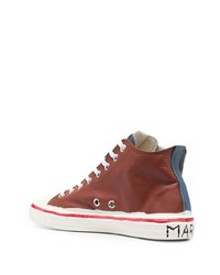 Marni Gooey Colour Block Leather High Top Sneakers