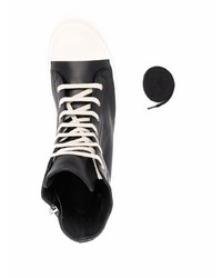 Rick Owens High Top Leather Sneakers