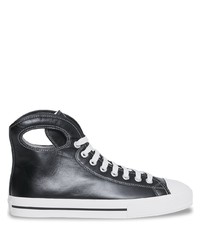 Burberry Porthole Detail High Top Sneakers