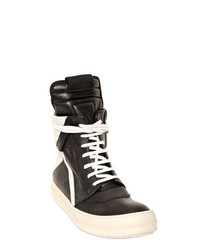 Rick Owens 20mm Leather High Top Sneakers