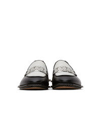 Lanvin Black And White Gourmette Loafers