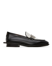 Lanvin Black And White Gourmette Loafers