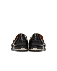 Toga Virilis Black And White Hard Leather Loafers