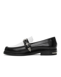 Toga Virilis Black And White Leather Loafers