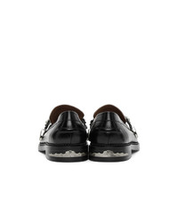 Toga Virilis Black And White Leather Loafers