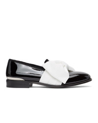Alexander McQueen Black And White Leather Loafers