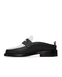 Thom Browne Black And White Penny Loafers