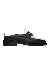 Thom Browne Black And White Penny Loafers