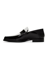 Loewe Black And White Pointy Loafers