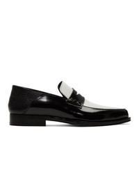 Loewe Black And White Pointy Loafers