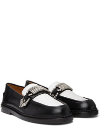 Toga Virilis Black White Leather Loafers
