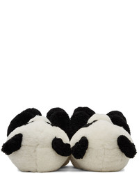Vetements Black White Panda Teddy Loafers
