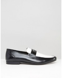 Asos Loafers In Black Leather