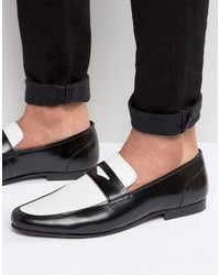 Asos Loafers In Black Leather