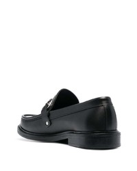 Moschino Logo Plaque Leather Loafers