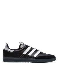 adidas Black And White Samba Leather And Suede Low Top Sneakers