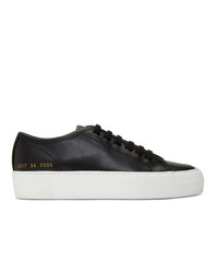 Woman by Common Projects Black And White Tournat Low Super Sneakers