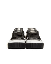 Dolce and Gabbana Black Lace Up Sneakers