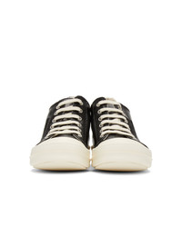 Rick Owens DRKSHDW Black Lacquered Low Sneakers