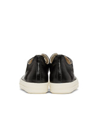 Rick Owens DRKSHDW Black Lacquered Low Sneakers