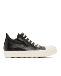 Rick Owens DRKSHDW Black Lacquered Low Sneakers