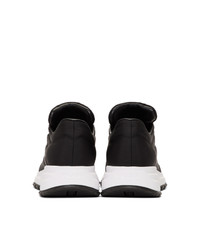 Prada Black Nylon Leather Prax 01 Sneakers