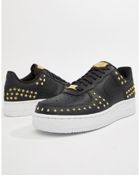 Nike Black Studded Air Force 1 Trainers