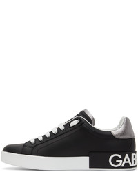 Dolce & Gabbana Black White Portofino Sneakers