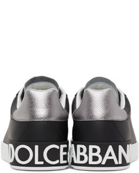Dolce & Gabbana Black White Portofino Sneakers