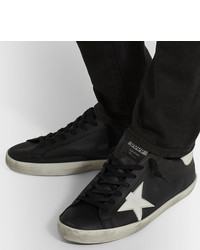 Golden Goose Superstar Distressed Leather And Suede Sneakers