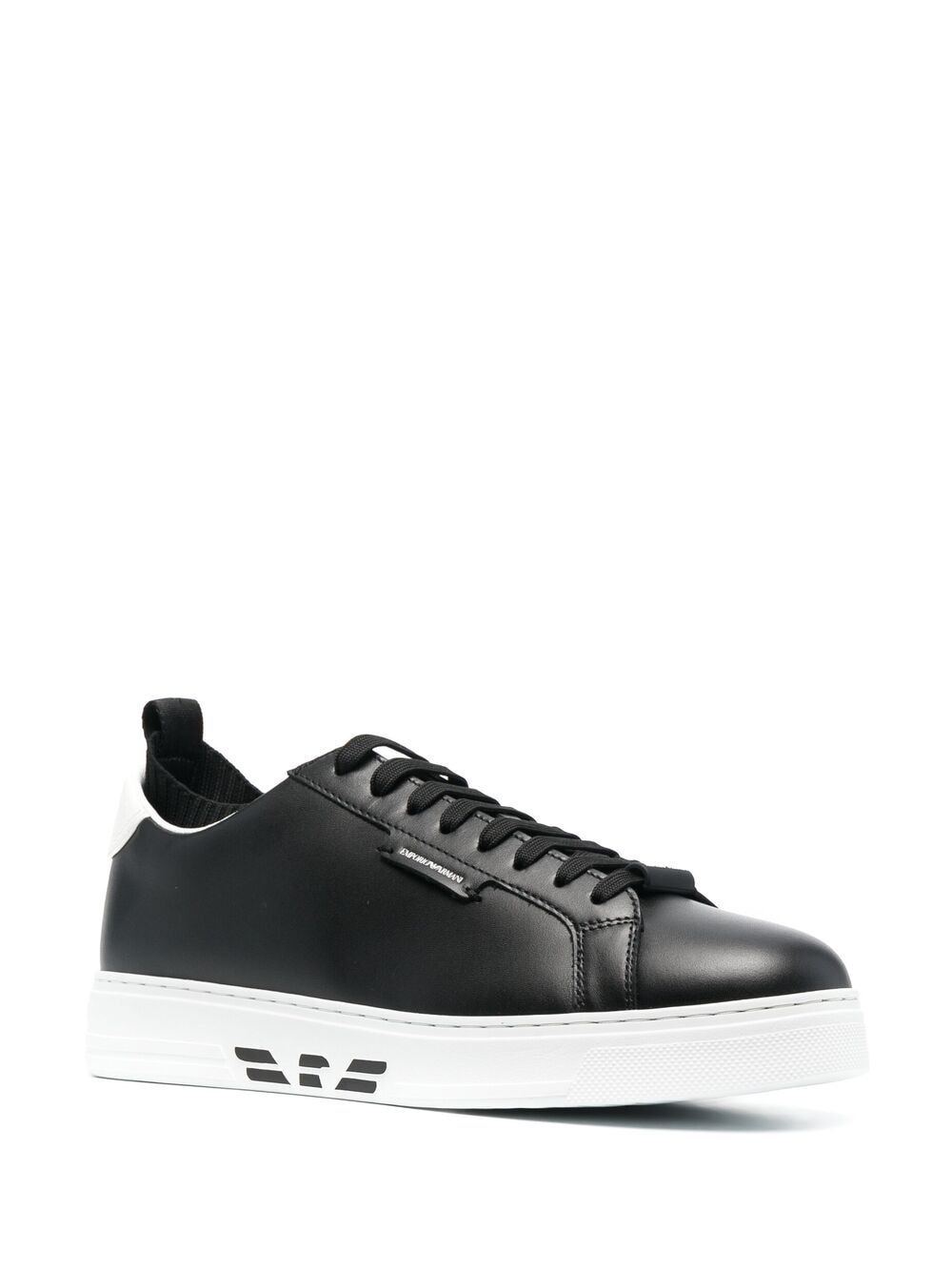 Emporio Armani Two Tone Low Top Sneakers, $155 | farfetch.com | Lookastic