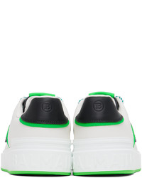 Balmain White Black B Court Sneakers