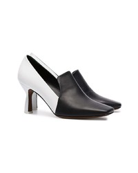 Neous Black And White Rid 50 Leather Pumps