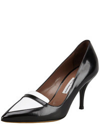 Tabitha Simmons Hayden Bicolor Point Toe Loafer Pump