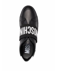 Moschino Logo Print Slip On Sneakers