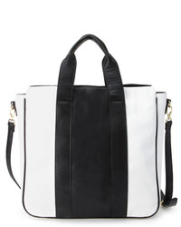 Forever 21 Faux Leather Colorblocked Tote