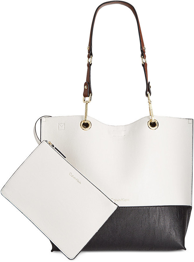 Calvin Klein Reversible Black & White Tote Bag 