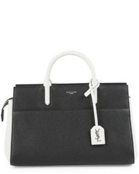 Saint Laurent Small Rive Gauche Two Tone Leather Tote