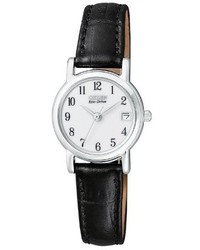 Black and White Leather Watch
