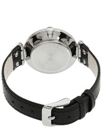 Anne Klein 109169wtbk Round Dial Leather Strap Watch Analog Watches