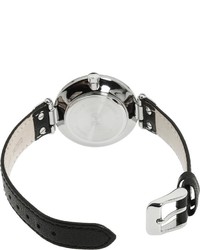 Anne Klein 109169wtbk Round Dial Leather Strap Watch Analog Watches