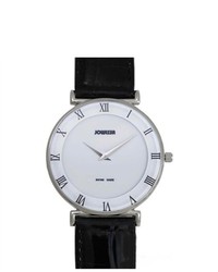 Jowissa J2060l Roma Mol White Roman Numerals Black Patent Leather Watch