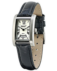 Ingersoll Park White Dial Black Leather Strap Watch