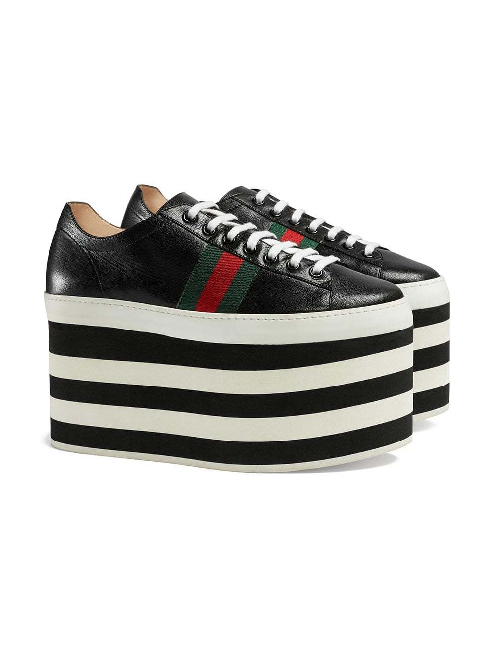 gucci leather platform sneakers